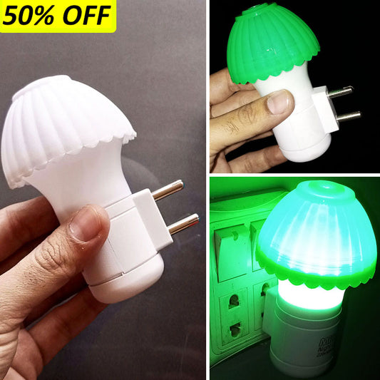 Millat Mushroom Shape Zero Watt Small Size Led Night Bulb Vibrant Colors ( Random Assorted Colors )