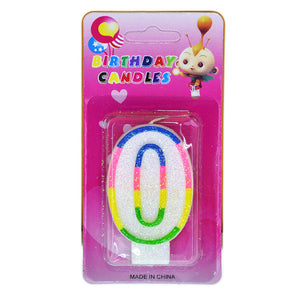 Number 0 Birthday Candle
