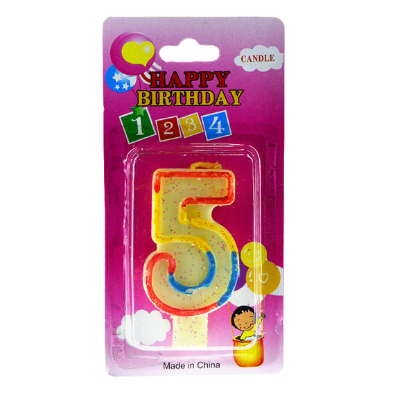 Number 5 Birthday Candle