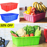 Appollo Small Size Plastic Storage Rainbow Basket ( Random Colors )