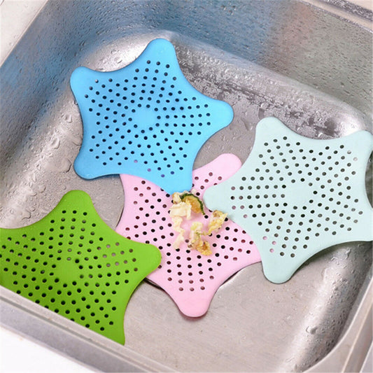 Star Shaped Silicone Kitchen Sink Strainer Filter ( Random Colors Will Be Sent )