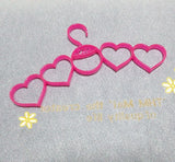 5-in-One Heart Shape Scarf & Dupata Hanger Holder & Organizer ( Random Colors )