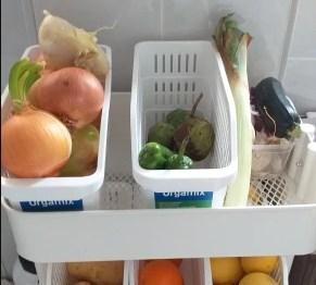 Maxware Space Saving Slim Medium-Size Fridge & Multi-Purpose Plastic Storage Basket ( Random Colors )