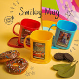 Maxware Smiley Character Printed Kids' Plastic Mug With Cover Cap ( Random Colors )