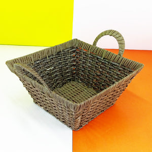 Antique Crafted Square 10 X 10 inches Medium Size Multipurpose Fruit Basket