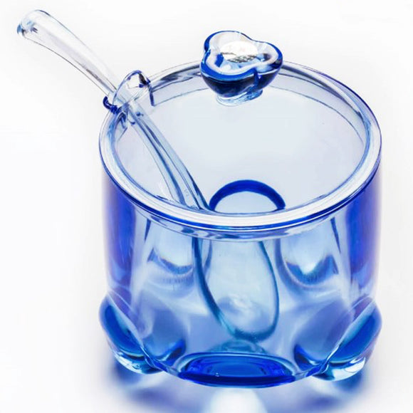 Novel Elephant Acrylic Plastic Crystal Sugar Pot With Spoon