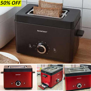 Silver Crest 2-Slice Electric Toaster With Grill Stand ( Red Or Grey )