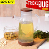 Maxware Trickle 1-Litre Kitchen Plastic Transparent Oil Jug ( Random Colors )